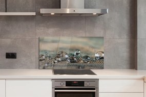 Szklany Panel Tekstura Kropli w Zbliżeniu