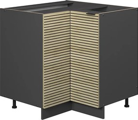 Szafka narożna panel dębowy 80.5x51.6x82 fame-line