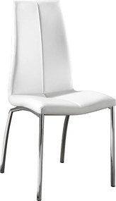 Zestaw 4 nowoczesnych krzeseł "Pilea" ze skóry ekologicznej w kolorze brązowym, tapicerowanych metalowymi nogami, 44x43, 92 h