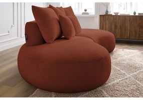 Ceglasta sofa z materiału bouclé 260 cm Saint-Germain – Bobochic Paris