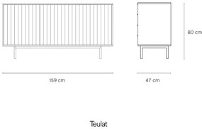 Biała niska komoda 159x80 cm Sierra – Teulat