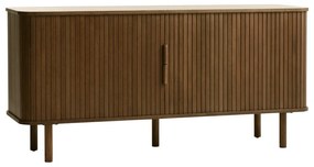Brązowa niska komoda w dekorze dębu z drzwiami przesuwnymi 76x160 cm Cavo – Unique Furniture