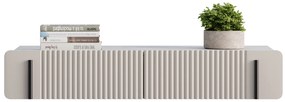 Toaletka Malmi 100 cm wisząca z szufladami - kaszmir / crema bianca / czarny