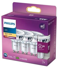 SET 3x LED Żarówka Philips GU10/4,6W/230V 2700K