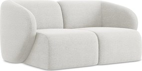 Modułowa sofa 2-osobowa - z tkaniny bouclé - biały - LANI