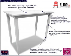 Biały, matowy stolik barowy – Evans