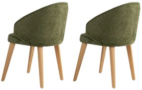 Zestaw krzeseł do jadalni Bentley Green and Light Oak, 2 szt.