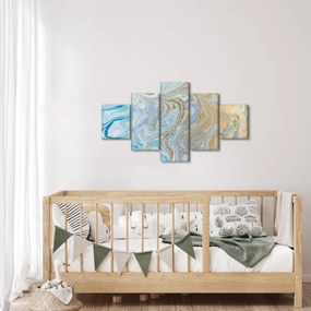 Obraz - Niebieski marmur (125x70 cm)