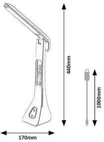 Rabalux 74041 lampa stołowa LED Amato, czarny