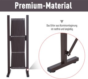 Ogrodzenie harmonijkowe bariera nożycowa 3m do magazynu garażu ogrodu | Aosom PL