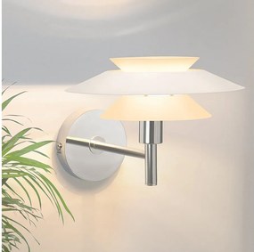 NETTLIFE Wewnętrzny kinkiet do sypialni - Biała metalowa konstrukcja, kreatywna lampa do przedpokoju G9 Bez żarówki (maks. 25W).