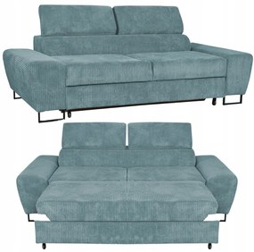 Sofa kanapa Savio salon Family meble jasny zielony sztruks reg zagłówek