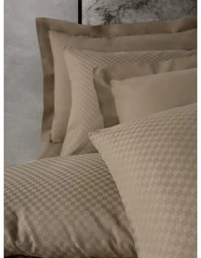 Brązowa pościel dwuosobowa z bawełny renforcé 240x220 cm Checkered – Mila Home Luxury