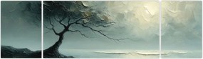 Obraz - Obraz olejny przedstawiający drzewo z oceanem (170x50 cm)