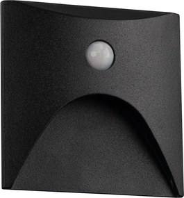 Kanlux 39130 - Oprawa LED schodowa z czujnikiem EXIN 2,5W/230V 3000K IP65 czarna, kwadratowa