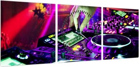 Obraz - DJ (z zegarem) (90x30 cm)