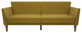 Żółta rozkładana sofa 205 cm Regal – Novogratz