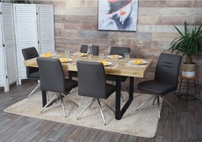 Krzesło do jadalni MCW-H70 (zestaw 6 sztuk),  szaro-brązowy