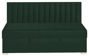 Ciemnozielone łóżko dziecięce ze schowkiem i materacem 90x200 cm Chill – Ghado