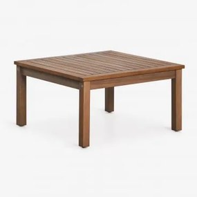 Kwadratowy Stolik Kawowy 65x65 Cm Z Drewna Akacjowego Branson Ciemny Akacjowy Brąz - Sklum