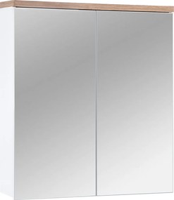 Wisząca szafka łazienkowa z lustrem 60 cm Bali 840, biała