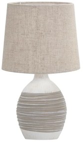 Beżowa lampa stołowa z tekstylnym kloszem (wys. 35 cm) Ambon – Candellux Lighting