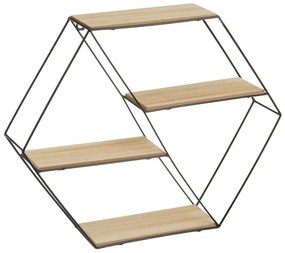 Czarno-naturalna piętrowa półka 50 cm – Casa Selección