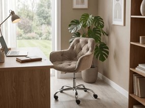 Fotel biurowy Q-190 VELVET, beżowy