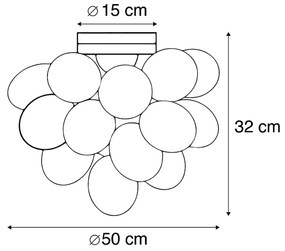 Inteligentna lampa sufitowa czarna z przydymionym szkłem, w tym 6 Wi-Fi G9 - UvasDesignerski Oswietlenie wewnetrzne