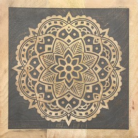 Dekoracja ścienna Mandala Wood II 20x20 cm