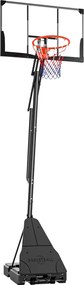 SPORTNOW Mobilny kosz do koszykówki, regulacja wysokości 2,45-3,05 m, tablica odporna na stłuczenia, ręczna regulacja korbką | Aosom PL