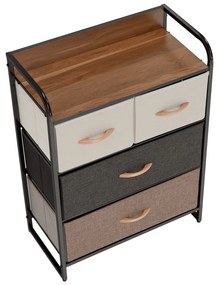 Komoda z szufladami z tkaniny HAZEL TYP 2, brązowy, M