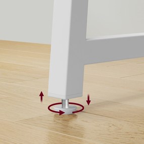 Zestaw do biura – składany stół ZARIMO 80×40 cm biały + krzesło biurowe AVOLA VELVET niebieskie