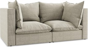 Modułowa sofa 2-osobowa - z tkaniny bouclé - kreci - MANAO
