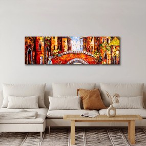 Obraz - Obraz olejny przedstawiający miasto III. (170x50 cm)