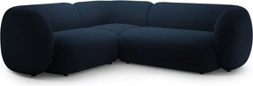 Niebieski aksamitny narożnik (lewostronny/w kształcie litery L) Kate – Micadoni