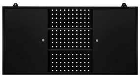 Szafka na narzędzia, wisząca BEN, 1200 x 600 x 200 mm, All Black: czarna