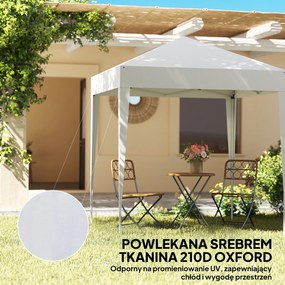 Outsunny Altana Ogrodowa 2x2m Składana 4 Ściany Boczne z Oknami Metal Oxford | Aosom PL