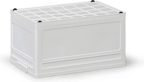 Duży składany regałowy pojemnik XXL 94 l, 660x400x358 mm, biały
