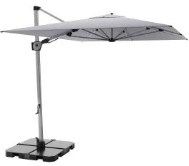 KNIRPS 320 x 320 cm - luksusowy wahadłowy parasol ogrodowy z drążkiem bocznym : Kolor parasola Knirps - Szary