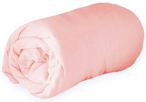 Różowe dżerzejowe prześcieradło z gumką 160x200 cm Jersy – douceur d'intérieur