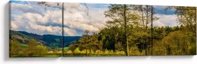 Obraz łodzi nad jeziorem (170x50 cm)