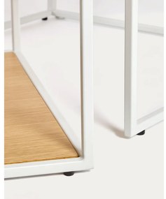 Stoliki zestaw 2 szt. z blatem w dekorze dębu w jasnym naturalnym kolorze 50x100 cm Yoana – Kave Home
