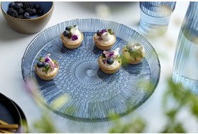 Niebieski szklany półmisek ø 30 cm Kusintha – Bitz