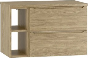 Zestaw do Łazienki 80cm Szafka Regał Blat Dąb Olejowany Etna