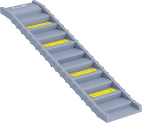 PawHut Rampa dla psa składana do samochodu, schodki z 10 stopniami, antypoślizgowa powierzchnia, 154x40cm dla dużych psów do 25 kg | Aosom PL