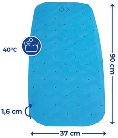 Antypoślizgowa mata do wanny NATURAL RUBBER, 90 x 37 cm