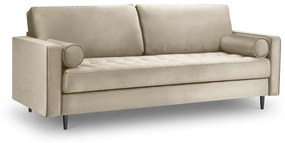 Beżowa aksamitna sofa Milo Casa Santo, 219 cm