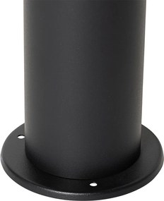 Lampa stojąca zewnętrzna czarna z kloszem w kolorze dymnym 70 cm - Odense