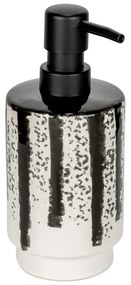 Czarno-biały dozownik do mydła ceramiczny 340 ml Subiza – Wenko